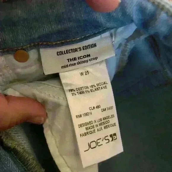 JOE'S Collectors Edition Icon Skinny Crop Fringe Hem Jean in Marjorie W 25 / 0 - Picture 4 of 9